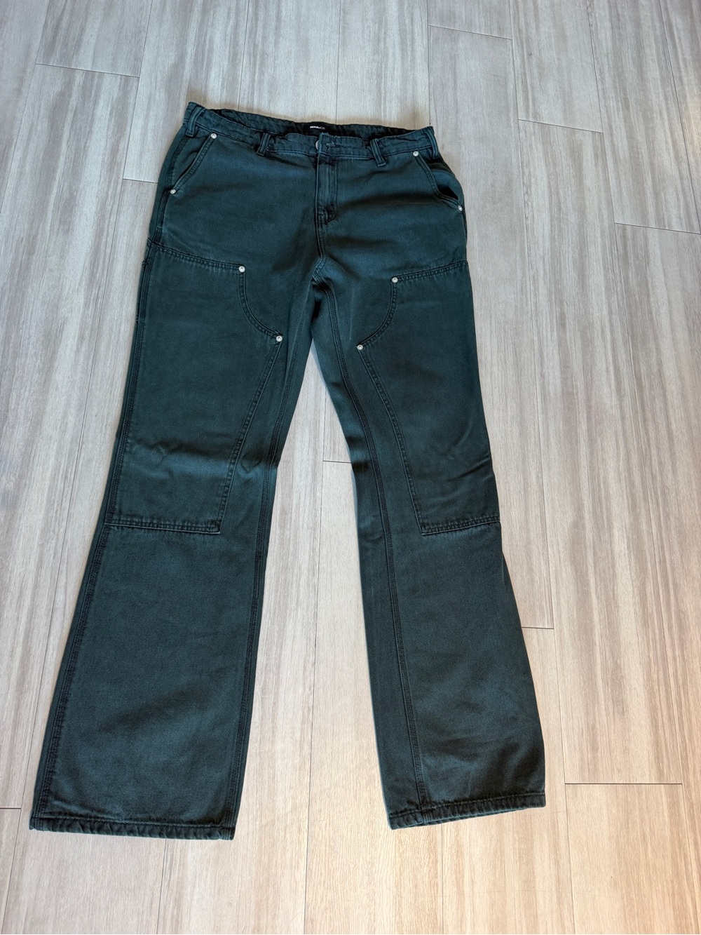 Novamen Men’s Flare Dark Green Utility Jeans SIZE 36